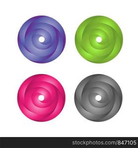 abstract colorful swirl circle logo template
