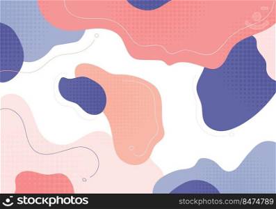 Abstract colorful template design decorative minimal tone. Overlapping with halftone circle element background. Vector