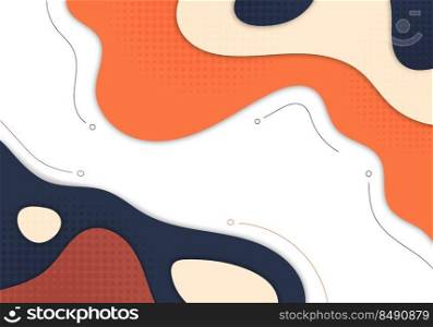 Abstract colorful template doodle design decorative pattern. Overlapping with circle dots halftone background. Vector