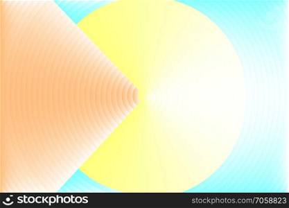 Abstract colorful texture background, similar to orange arrow tip hitting target on yellow circle. Vector illustration, EPS10. Can be used as background in graphic design, presentation slide, etc.