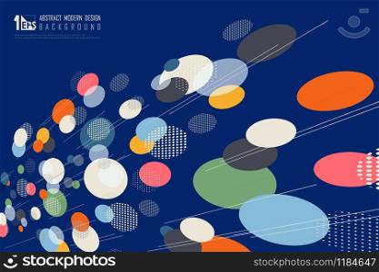 Abstract colorful trendy circle with halftone decorative background. Decorate for ad, poster, artwork, template background. illustration vector eps10