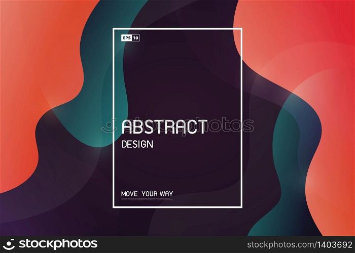 Abstract colorful trendy shape pattern design artwork cover background. Use for ad, poster, artwork, template design, cover, print. illustration vector eps10