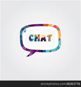 Abstract colorful triangle geometrical chat. Abstract colorful triangle geometrical chat vector illustration