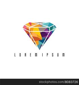 Abstract colorful triangle geometrical diamond jewelry. Abstract colorful triangle geometrical diamond jewelry vector illustration