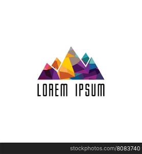 Abstract colorful triangle geometrical logo logotype template. Abstract colorful triangle geometrical logo logotype template vector illustration