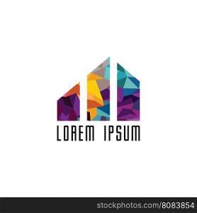 Abstract colorful triangle geometrical logo logotype template. Abstract colorful triangle geometrical logo logotype template vector illustration