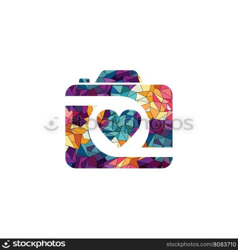 Abstract colorful triangle geometrical photography logo. Abstract colorful triangle geometrical photography logo vector illustration