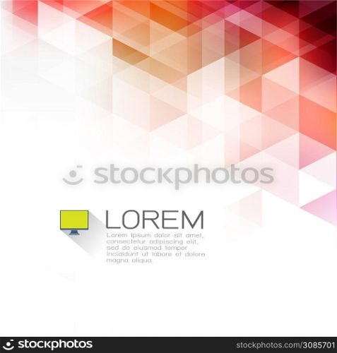Abstract colorful triangle overlapping with white space for text. Modern background for business or technology presentation. vector illustration
