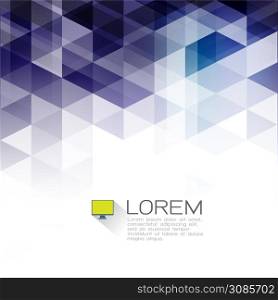 Abstract colorful triangle overlapping with white space for text. Modern background for business or technology presentation. vector illustration