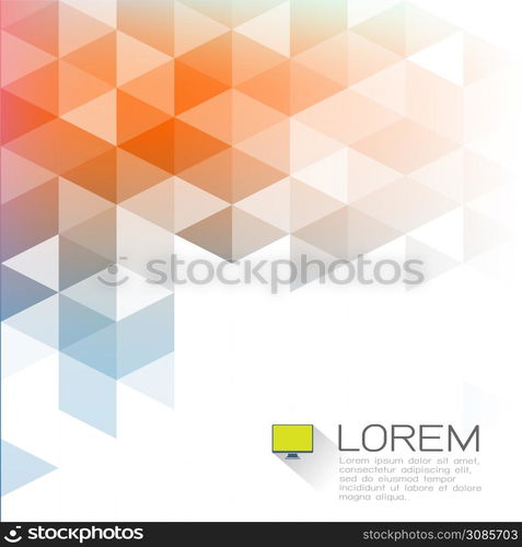 Abstract colorful triangle overlapping with white space for text. Modern background for business or technology presentation. vector illustration