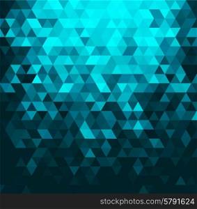 Abstract colorful vector background with blue shiny triangles. Abstract colorful vector background