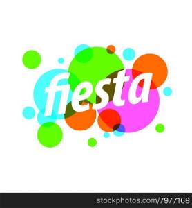 Abstract colorful vector logo for fiesta