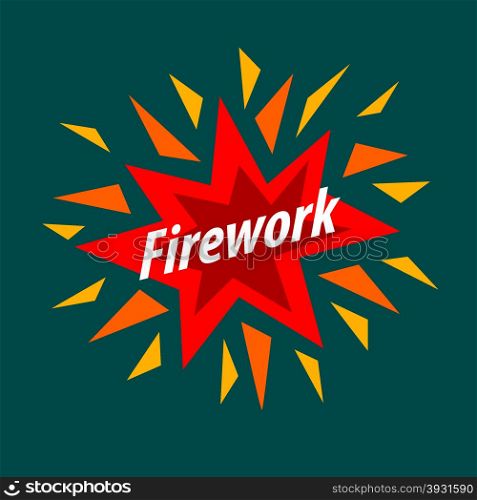 Abstract colorful vector logo for fireworks