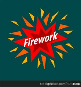 Abstract colorful vector logo for fireworks