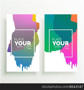 abstract colorful vertical banners design
