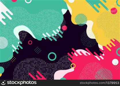 Abstract colorful vivid tone of minimal color shapes decoration. Decorate for poster, ad, sales, print. illustration vector eps10