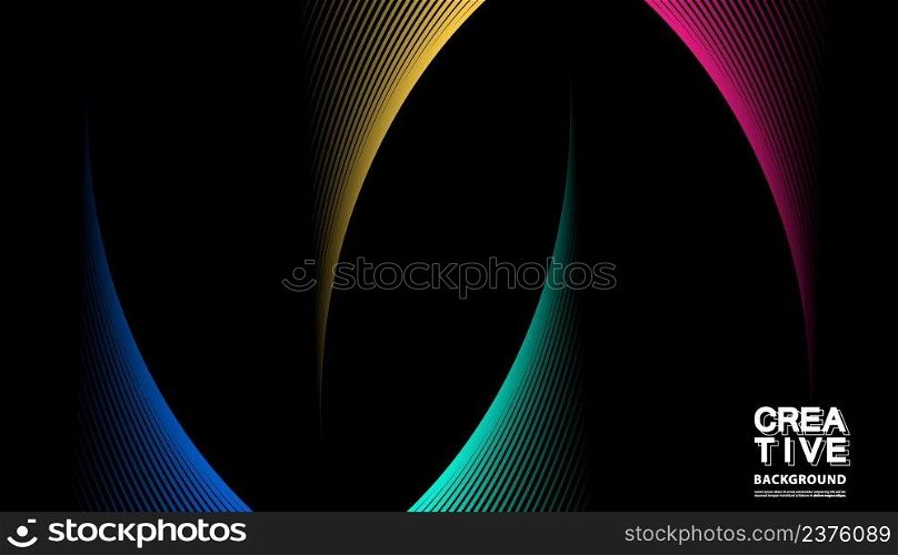 Abstract colorful wave line vector background. Line curve modern design for your ideas, Banners, Placards, Posters. Eps10 vector template.