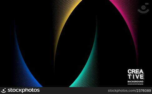 Abstract colorful wave line vector background. Line curve modern design for your ideas, Banners, Placards, Posters. Eps10 vector template.