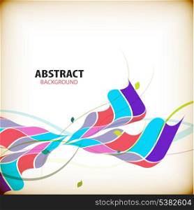 Abstract colorful wave shapes background
