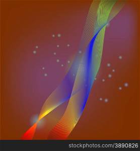 Abstract Colorful Wave Texture on Star Orange Background.. Abstract Background