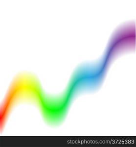 Abstract colorful wavy vector background with copy space