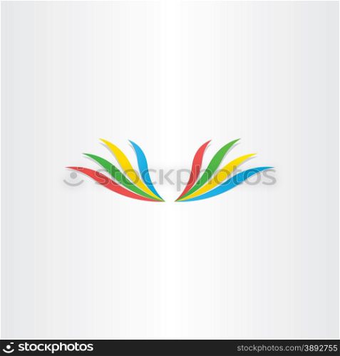 abstract colorful wings icon design
