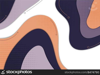 Abstract colors doodle template design decorative artwork. Overlapping for minimal style template background. Vector