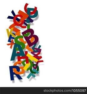 Abstract Colour Alphabet on white background