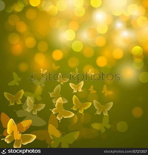 Abstract colourful background with butterflies. A vector.&#xA;