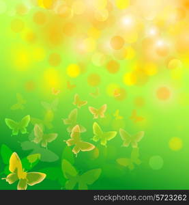 Abstract colourful background with butterflies. A vector.&#xA;