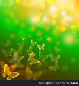 Abstract colourful background with butterflies. A vector.&#xA;