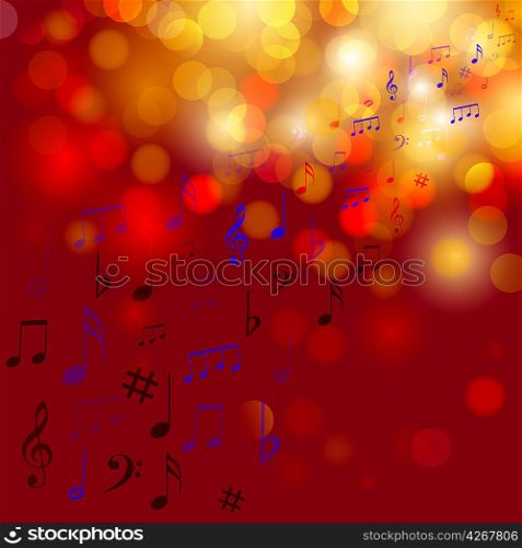 Abstract colourful background with note. A illustration.