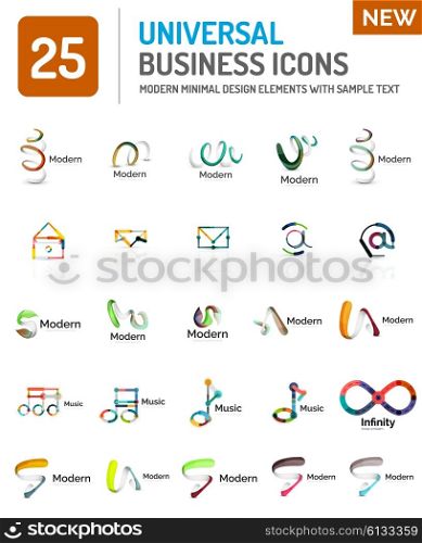 Abstract company logo vector collection. Abstract company logo vector collection - large set of business corporate logotypes