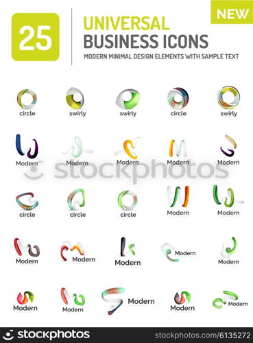 Abstract company logo vector collection. Abstract company logo vector collection - large set of business corporate logotypes