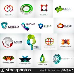 Abstract company logo vector collection - modern various business corporate logotypes
