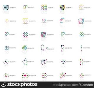 Abstract company logo vector collection. Set of thin line design abstract logotypes. Universal branding concepts. Abstract company logo vector collection. Set of thin line design abstract logotypes. Universal branding concepts. Vector illustration