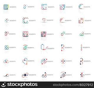 Abstract company logo vector collection. Set of thin line design abstract logotypes. Universal branding concepts. Abstract company logo vector collection. Set of thin line design abstract logotypes. Universal branding concepts. Vector illustration