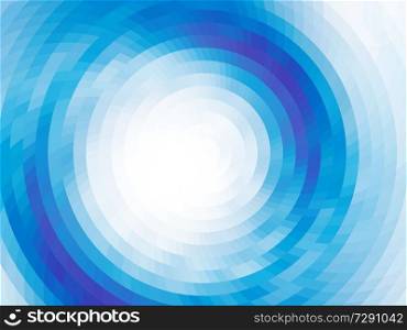 Abstract composition - round on the water. Vector with mosaic tiles, visual illusion of gradient effect, but vector without gradient. vector vortex effect