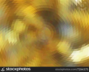 Abstract composition, vector with mosaic tiles, visual illusion of gradient effect, but vector without gradient. vector vortex effect