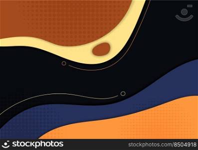 Abstract concept colors design decorative artwork. Overlapping style with minimal dots halftone style background. Vector