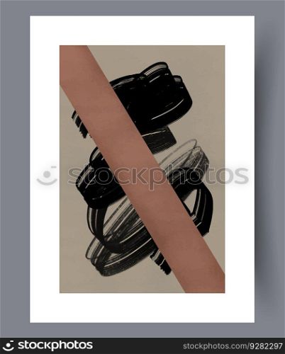 Abstract conceptualism artistic shapes wall art print. Contemporary decorative background with shapes. Printable minimal abstract conceptualism poster. Wall artwork for interior design.. Abstract conceptualism shapes wall art print