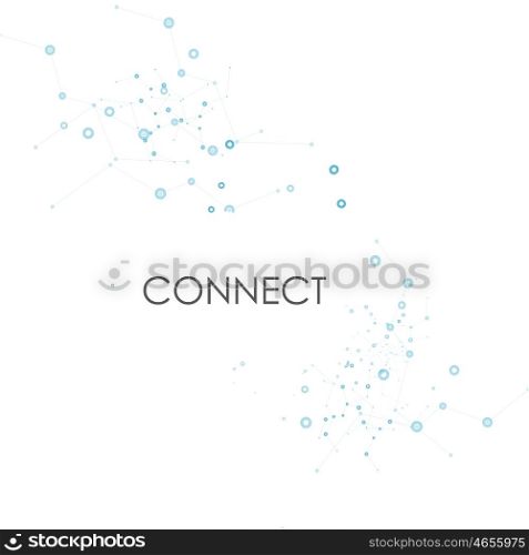Abstract connect background with dots and lines. Molecule structure. Vector science background. Polygonal network background. Abstract connect background with dots and lines. Molecule structure. Vector science background. Polygonal network background.