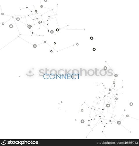 Abstract connect background with dots and lines. Molecule structure. Vector science background. Polygonal network background. Abstract connect background with dots and lines. Molecule structure. Vector science background. Polygonal network background.