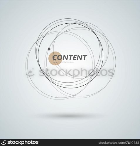 Abstract connect circle design background. Creative abstract shapes.. Abstract connect circle design background. Creative abstract shapes