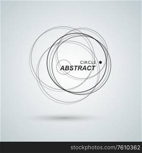 Abstract connect circle design background. Creative abstract shapes.. Abstract connect circle design background.