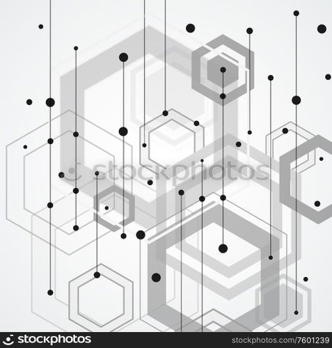 Abstract connect hexagonal structure background.. Abstract connect hexagonal structure background