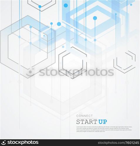 Abstract connect hexagonal structure background.. Abstract connect hexagonal structure background