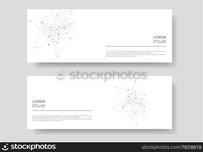 Abstract connect lines and dots. Vector banner design.. Abstract connect lines and dots