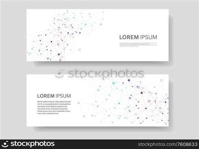 Abstract connect lines and dots. Vector banner design.. Abstract connect lines and dots