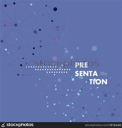 Abstract connecting dots and lines for science and technology background. Vector illustration.. Abstract connecting dots and lines for science and technology background. Vector illustration
